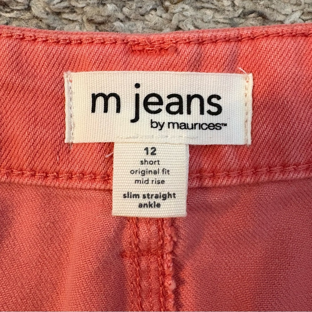 Maurices Coral Cropped Straight Jeans 12 Short NWT - Picture 2 of 11